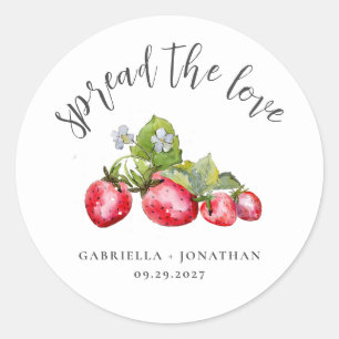 Verbreitung der Liebe Strawberry Jam Gastgeschenk Runder Aufkleber