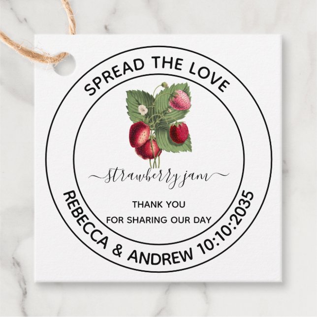 Verbreitung der Liebe StrawberryJ am Kraft Paper B Geschenkanhänger (Vorderseite)