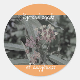 Verbreitung der Samen von Glücksstempeln Runder Aufkleber