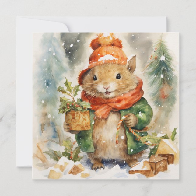 Verbreitung der Weihnachtsfreude Feiertagskarte (Vorderseite)