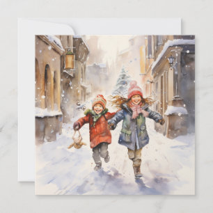 Verbreitung der Weihnachtsfreude Feiertagskarte