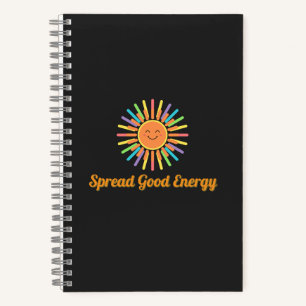Verbreitung guter Energie Positives Retrodesign Notizbuch