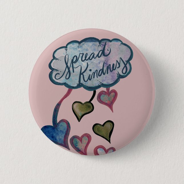 Verbreitung Kindness Liebe Cloud Art Button (Vorderseite)