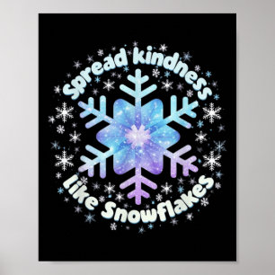 Verbreitung von Güte wie Schneeflocken Weihnachtsl Poster