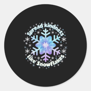 Verbreitung von Güte wie Schneeflocken Weihnachtsl Runder Aufkleber