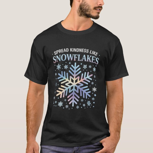 Verbreitung von Güte wie Schneeflocken Weihnachtsl T-Shirt (Vorderseite)
