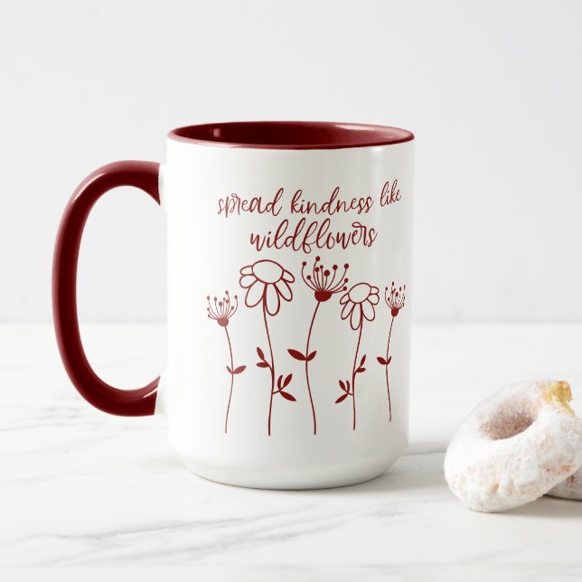 Verbreitung von Kindheit wie Wildblumen Tasse (Mit Donut)