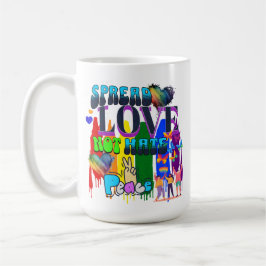 Verbreitung von Liebe nicht hassen | LGBTQI+ Kaffeetasse