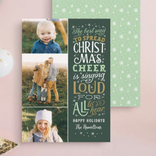 Verbreitung von Weihnachtsstimmung Handlettering Feiertagskarte