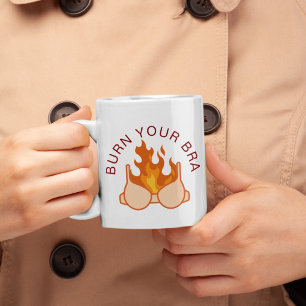 Verbrenne deinen BH Vintage Feminismus Zitat Kaffeetasse