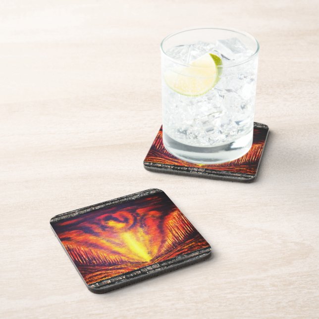 Verbrennen von Sky Untersetzer (Rechte Seite)