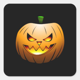 Verbrennung von Halloween-Kürbis auf Stickers
