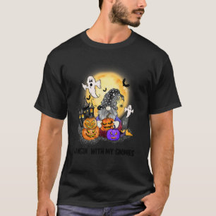 Verbringe Zeit mit meinen Gnomies Halloween Grusel T-Shirt