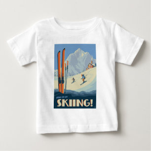 Verbringen Sie den Tag Ski Vintag Baby T-shirt
