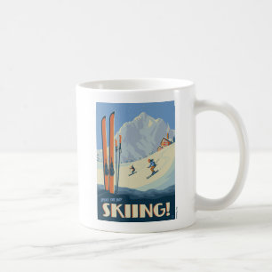 Verbringen Sie den Tag Ski Vintag Kaffeetasse