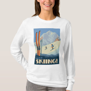 Verbringen Sie den Tag Ski Vintag T-Shirt