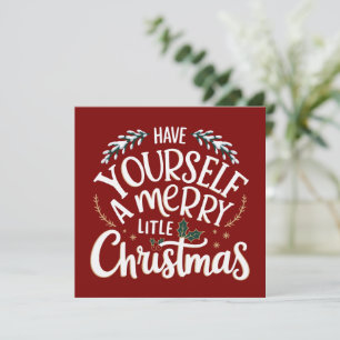 Verbringen Sie eine frohe kleine Weihnachtsfeier  Feiertagskarte