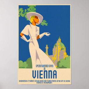 Verbringen Sie Sommertage im Wiener Vintage Poster