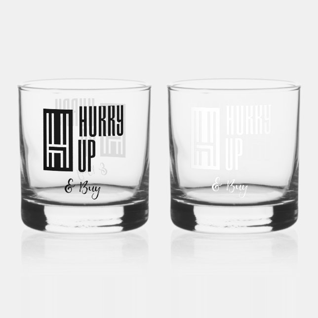 VERBRINGEN UND KAUFEN VON GETRÄNKGLAPPEN WHISKYGLAS (Vorderseite)