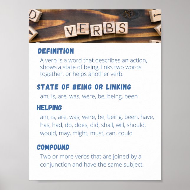 Verbs Poster (Vorne)