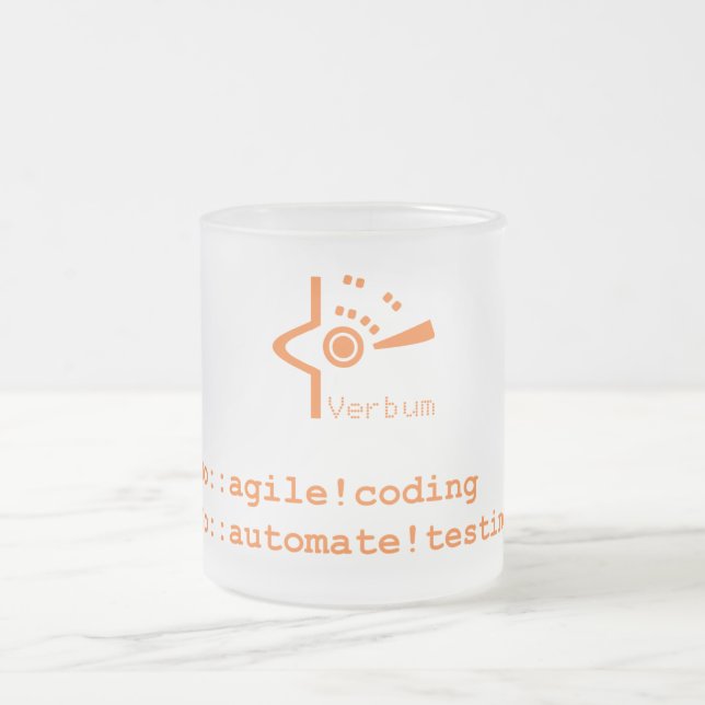 Verbum Froted Tasse (orange Logo) (Mittel)