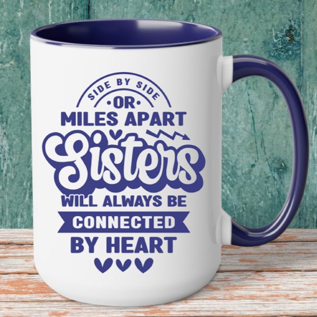 Verbunden durch HerzSchwester Tasse (  Sisters Coffee Mug)