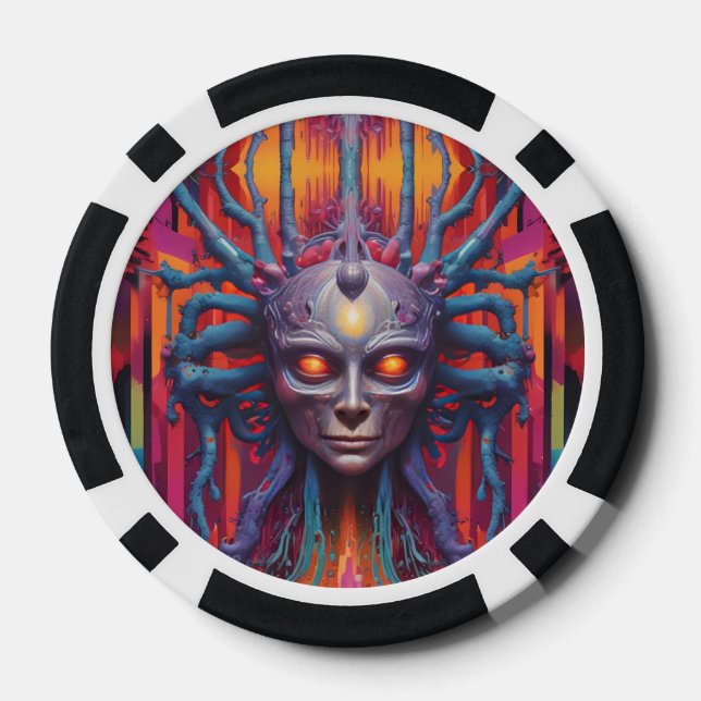 Verbunden mit der neuen Realität Pokerchips (Rückseite)