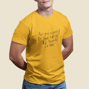 Verbunden mit Jesus WiFi doch religiös Gelb T-Shirt