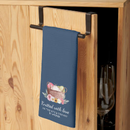 Verbunden mit Liebe Crochet Yarn Basket Business Geschirrtuch