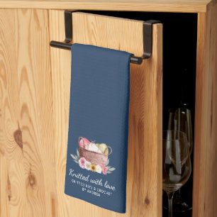 Verbunden mit Liebe Crochet Yarn Basket Business Geschirrtuch