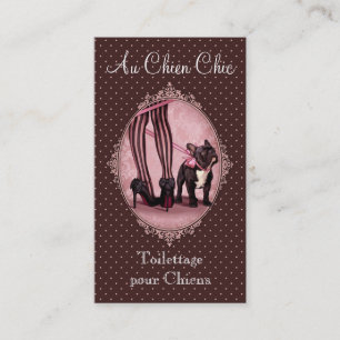 Verbunden mit meinem französischen Bouledogue Visitenkarte