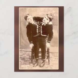 Verbunden Zwillinge Vintage-Karten und Postkarten