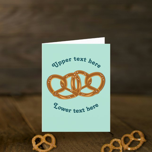 Verbundene Bretzels mit Ihrem Text - Brot Thema ei Dankeskarte (Von Creator hochgeladen)