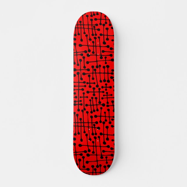 Verbundene Felder - rot Skateboard (Vorne)