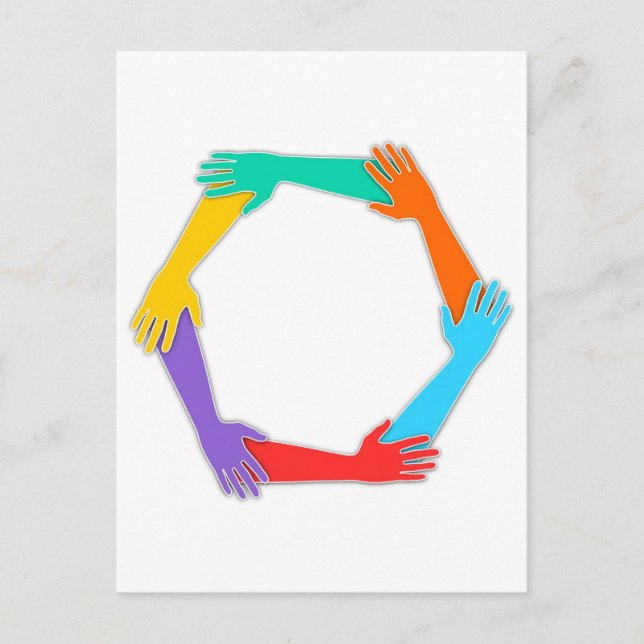 Verbundene Hände Postkarte (Vorderseite)