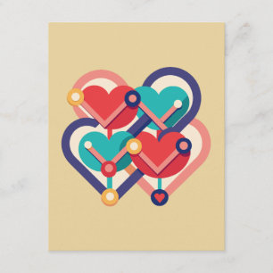 Verbundene Herzen Begleitkarte