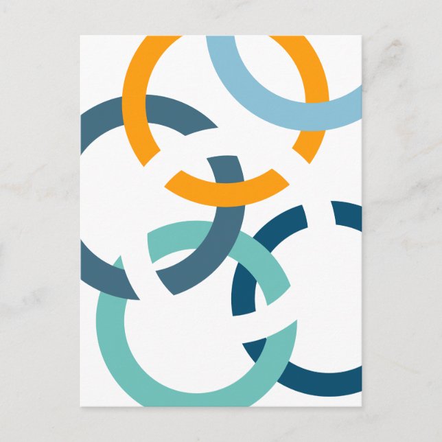 Verbundene Kreise Postkarte (Vorderseite)