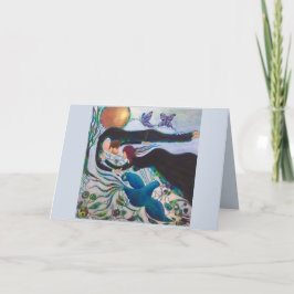 Verbundene Liebhaber romantische Whimsikkunst Karte