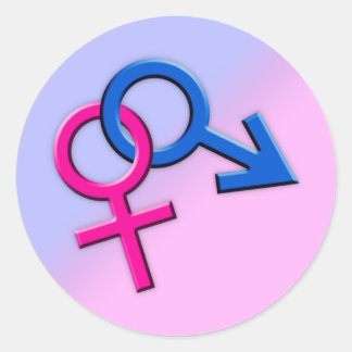 Verbundene Symbole für Männer und Frauen Sticker 0