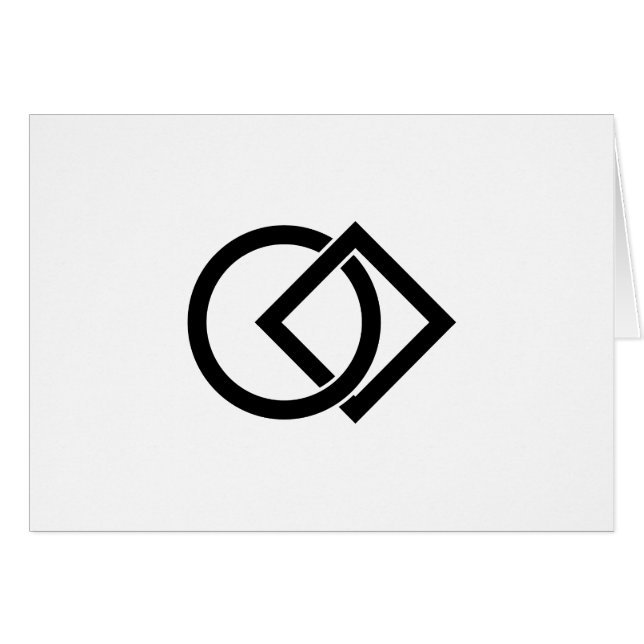 Verbundener Kreis und Quadrat (Vorderseite (Horizontal))