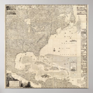 Verbundenes Britisches Imperium in Amerika Poster