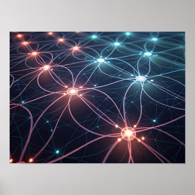 Verbundenes Glimmernetzwerk Poster (Vorne)