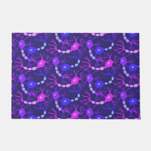 Verbundenes Neuron Neon Violett Fußmatte