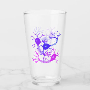 Verbundenes Neuron Neon Violett Glas