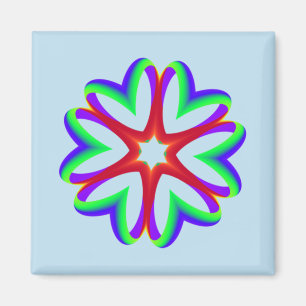 Verbundenes Regenbogenherzen Magnet