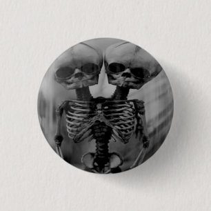 Verbundenes Skeleton Knopf-Button der Zwillinge Button