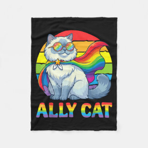 Verbündeter Britisch Langhaar Superheld Katze LGBT Fleecedecke
