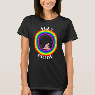 Verbündeter Stolz LGBTQ Gleichheit Regenbogen Lesb T-Shirt