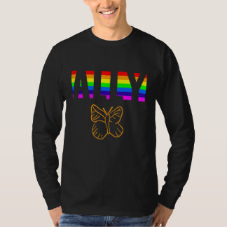 Verbündeter Stolz LGBTQ Gleichheit Regenbogen Lesb T-Shirt