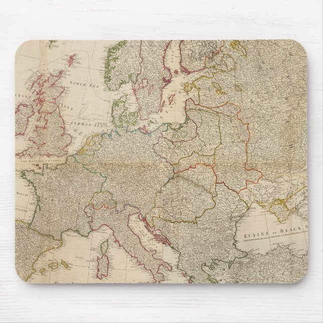 Verbundeuropa mit statistischen Tabellen Mousepad (Vorne)